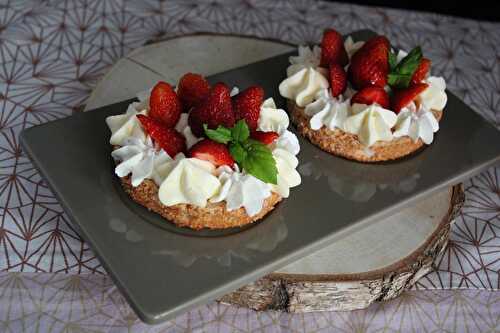 Tartelettes dacquoise aux fraises