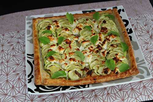 Tarte fine aux courgettes et à la féta