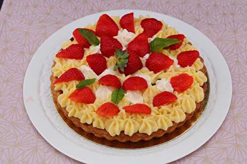 Tarte fraicheur, crème citron et fraises