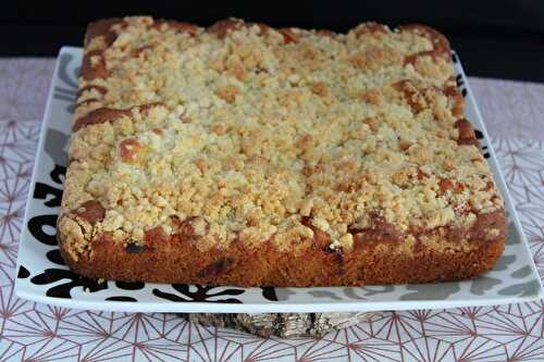 Crumb cake à la nectarine et l’abricot