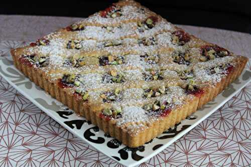 Linzertorte pistache et quetsches