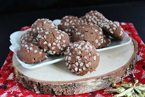 Biscuits au chocolat et au sucre perlé - Bredele