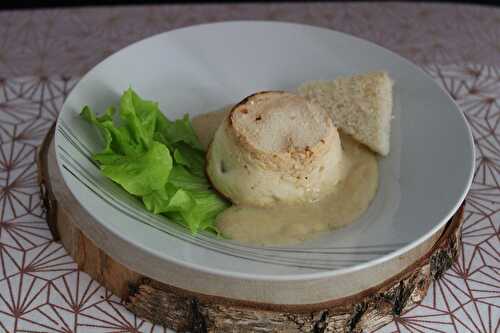 Mousses de volaille et champignons, sauce au foie gras