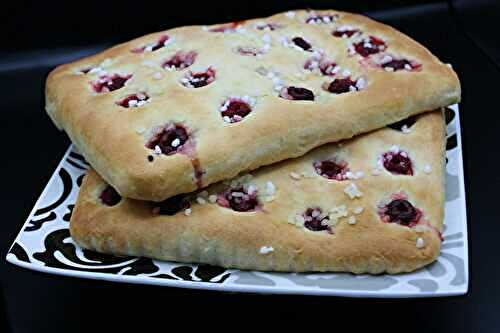 Focaccia aux framboises