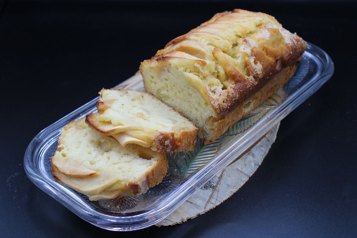 Moelleux aux pommes avec sa croûte croustillante