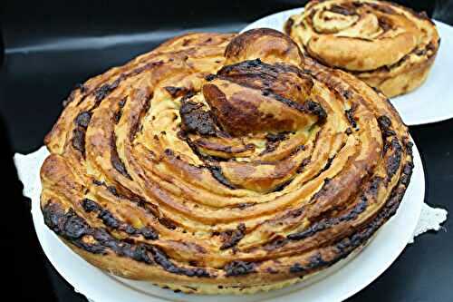 Brioche spirale au chocolat et au lait ribot