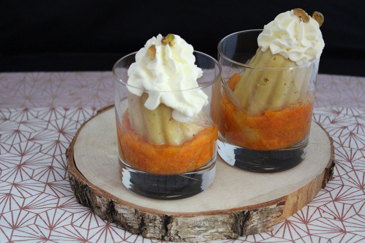 Baba au rhum et compotée d’abricots à la vanille