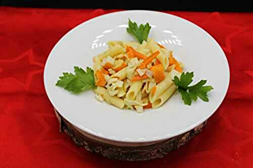 Penne carotte et surimi