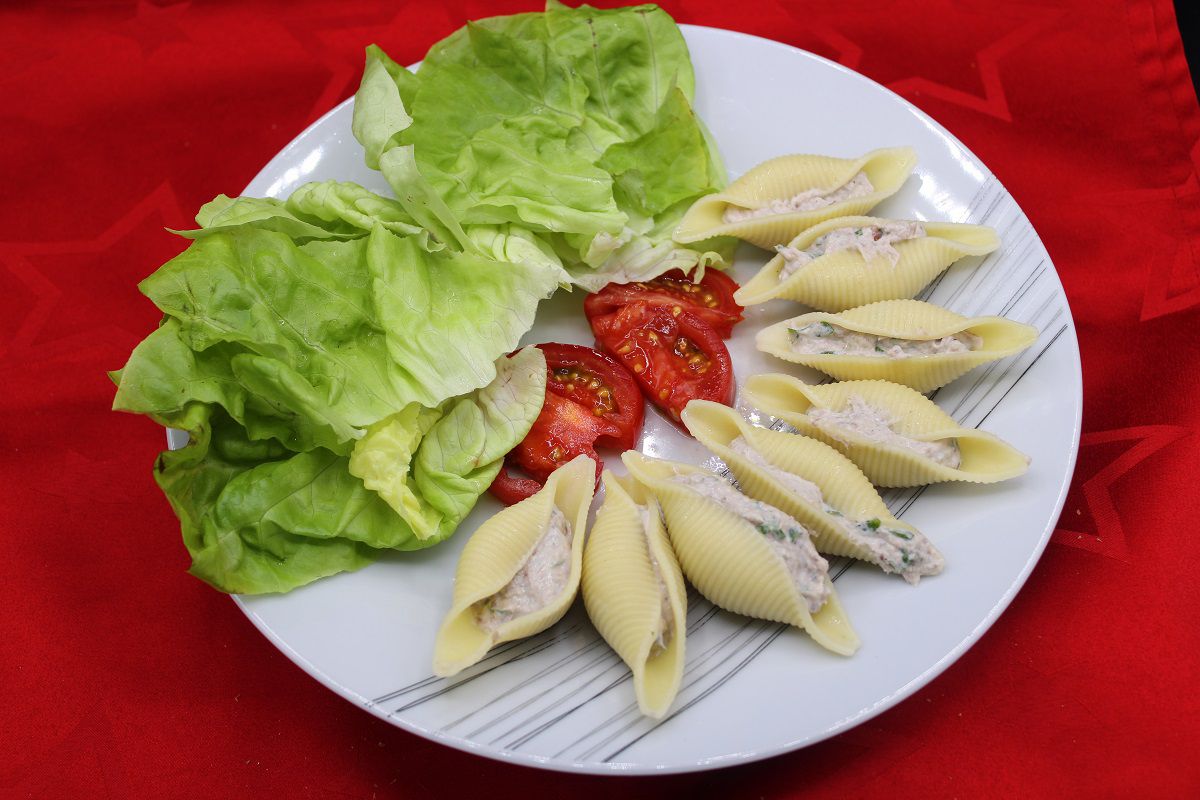 Conchiglioni farcis aux rillettes de sardines