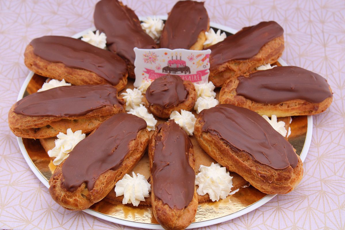 Etoile d’éclairs au chocolat