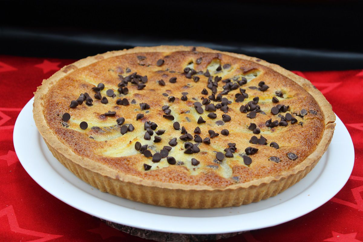 Tarte amandine poire chocolat