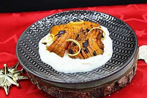 Butternut rôti façon hasselback, crème de féta