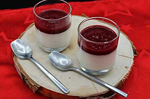 Panna cotta au coulis de griottes