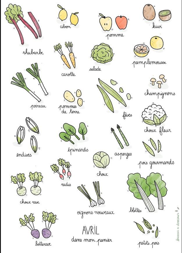 Calendrier des légumes et fruits de saison du mois d’avril