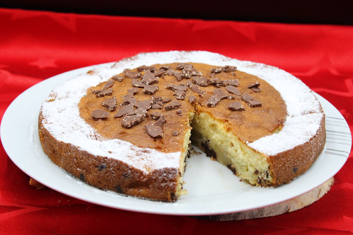 Gâteau moelleux poires chocolat