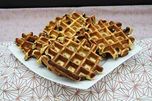 Gaufre légère à la semoule et aux pépites de chocolat