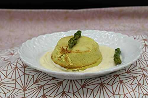 Flans d’asperges vertes crème de parmesan