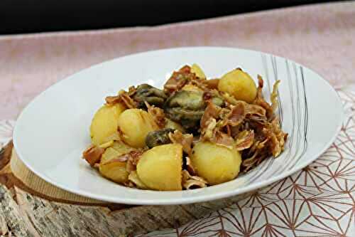 Poêlée de pommes de terre et artichauts au romarin
