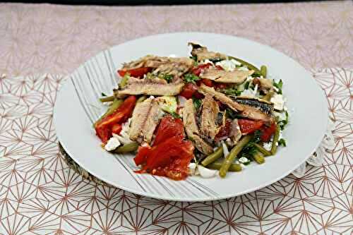 Salade d’haricots verts et sardines à l’huile