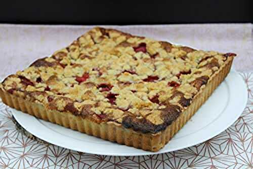 Tarte crumble amandes et fraises