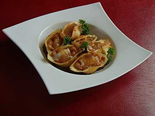 Conchiglioni farcis au veau façon P. Etchebest