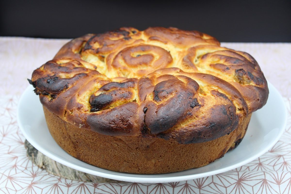 Chinois à la compotée de prunes Reine Claude et aux pépites de chocolat noir