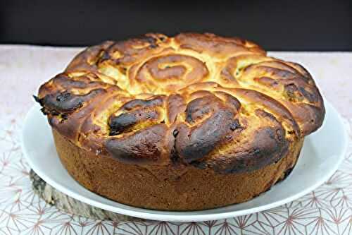 Chinois à la compotée de prunes Reine Claude et aux pépites de chocolat noir