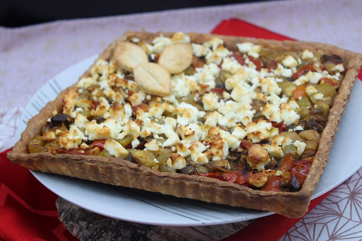Tarte aux légumes confits