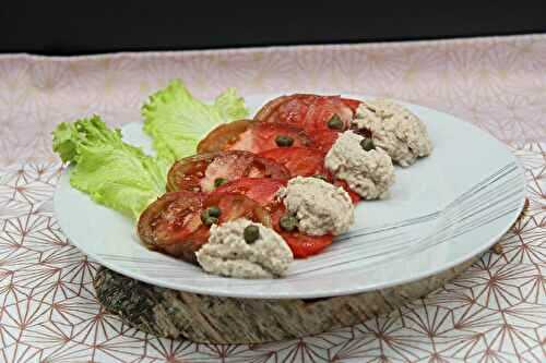 Tomates crème de thon et câpres