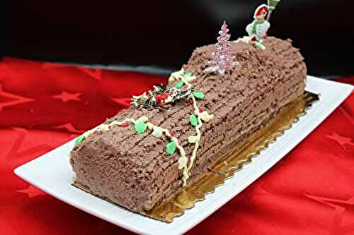 Bûche de Noël à la crème au beurre au chocolat