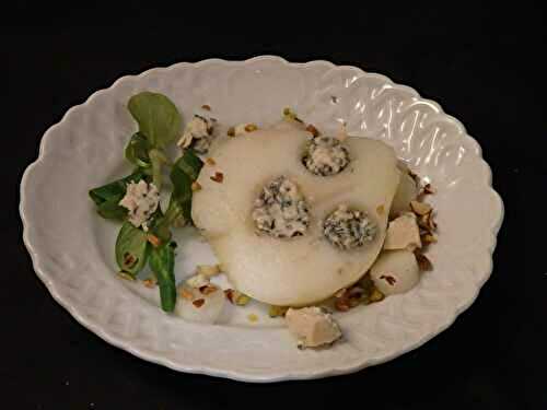 Poire, pistache et fourme d’Ambert