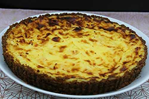 Flan pâtissier aux pommes sur lit de spéculoos