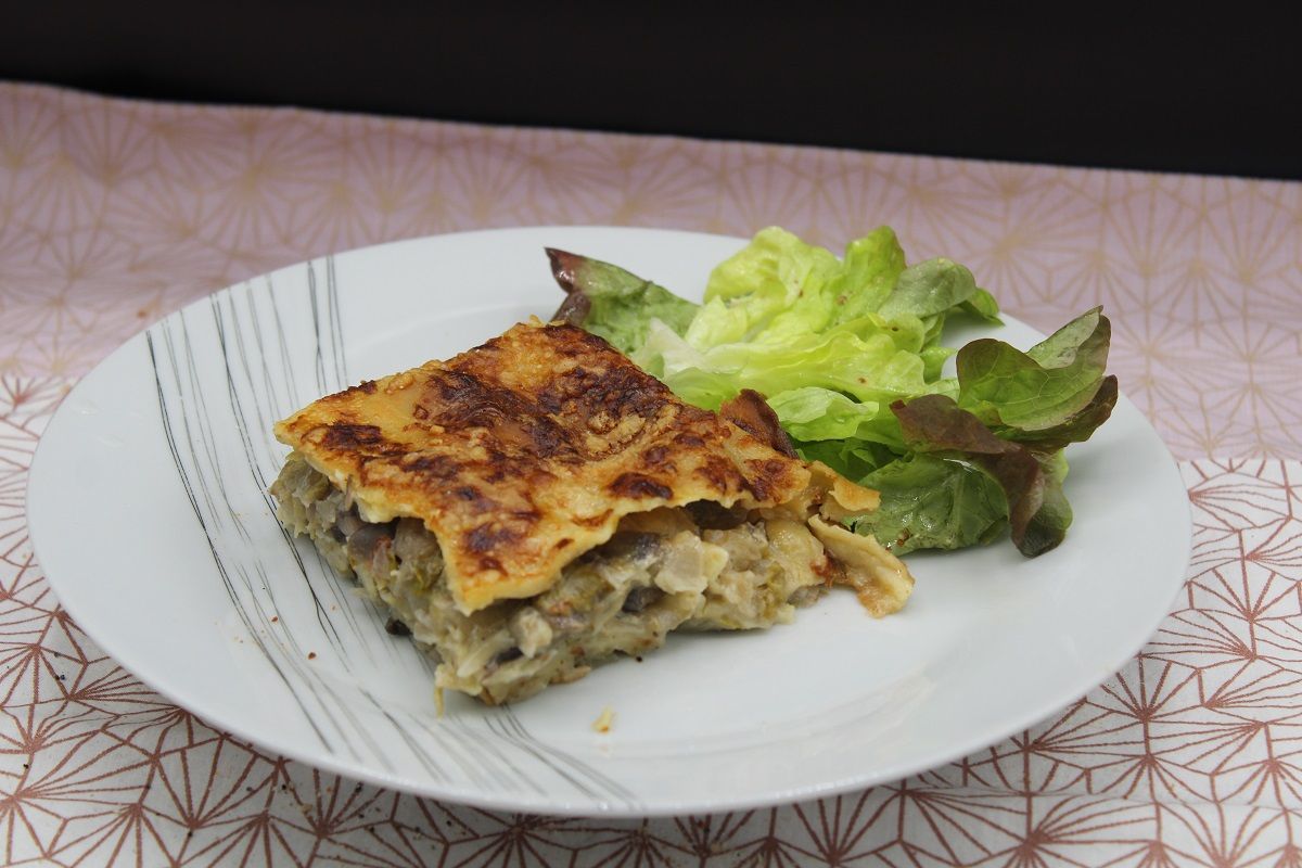 Lasagnes endives et champignons