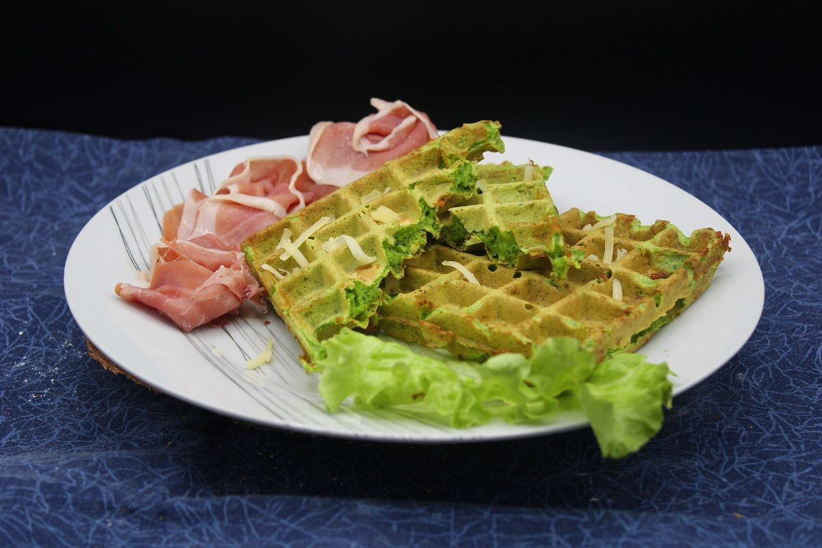 Gaufres salées à l’ail des ours