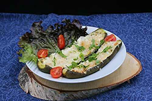Courgettes farcies au chèvre frais et fines herbes