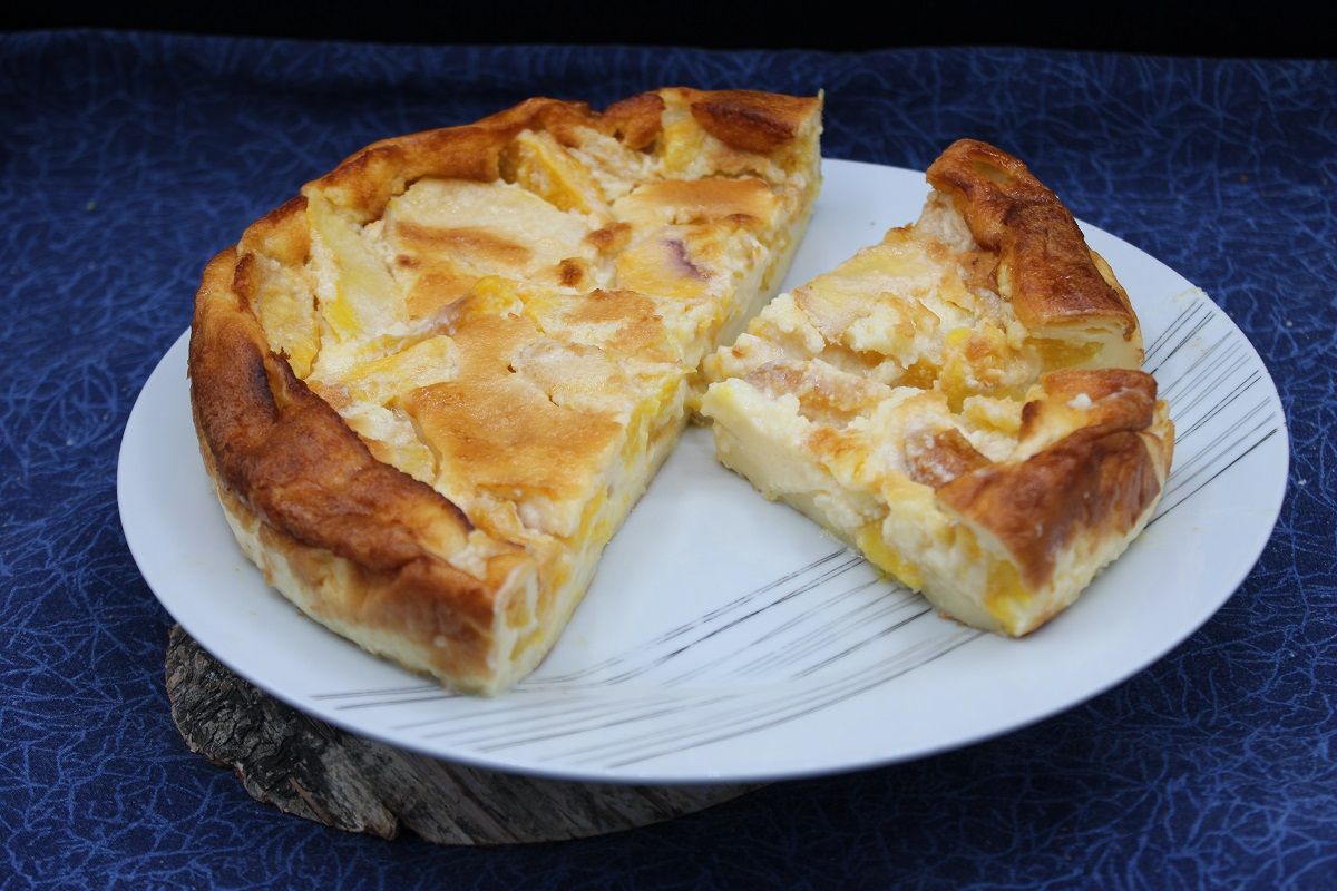 Clafoutis crémeux aux pêches