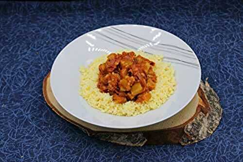 Courgettes au chorizo, sauce tomate