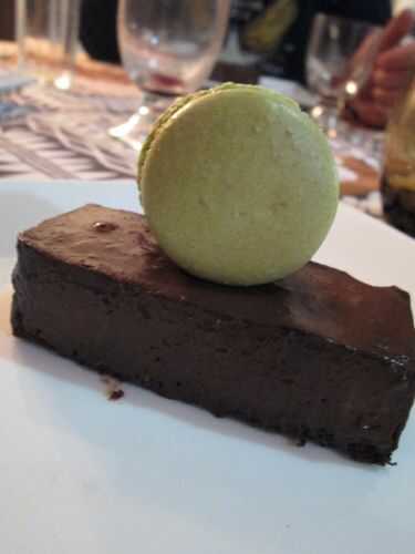 Entremet au chocolat et liqueur de framboise