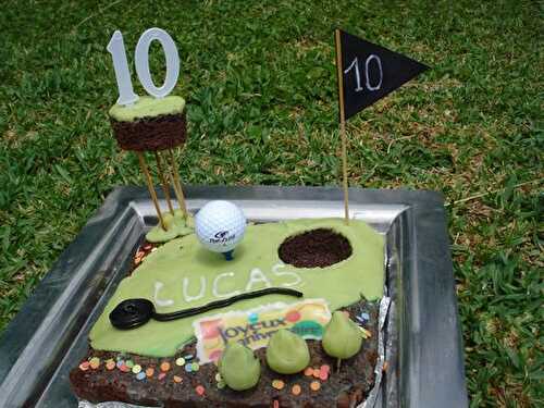 Gâteau d'anniversaire décor Golf