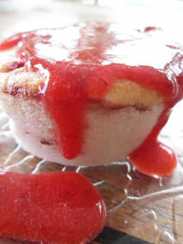 Gâteau fromage blanc marbré aux fraises