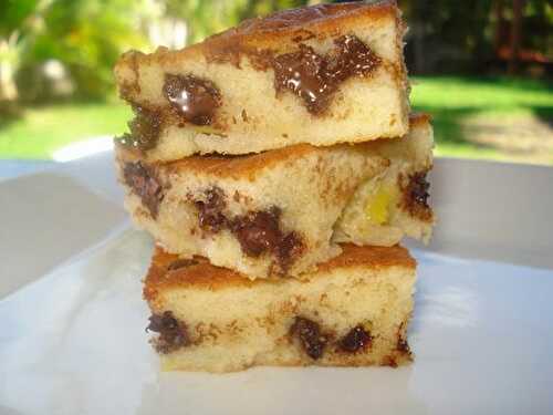 Gâteau moelleux banane chocolat