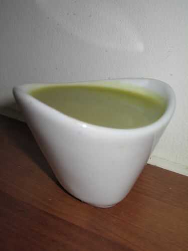 Velouté aux petits pois saveur asiatique