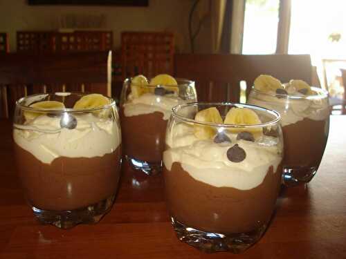 Verrine mousse au chocolat et mousse à la banane