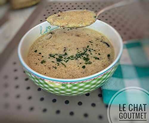 Soupe à la polenta et aux champignons