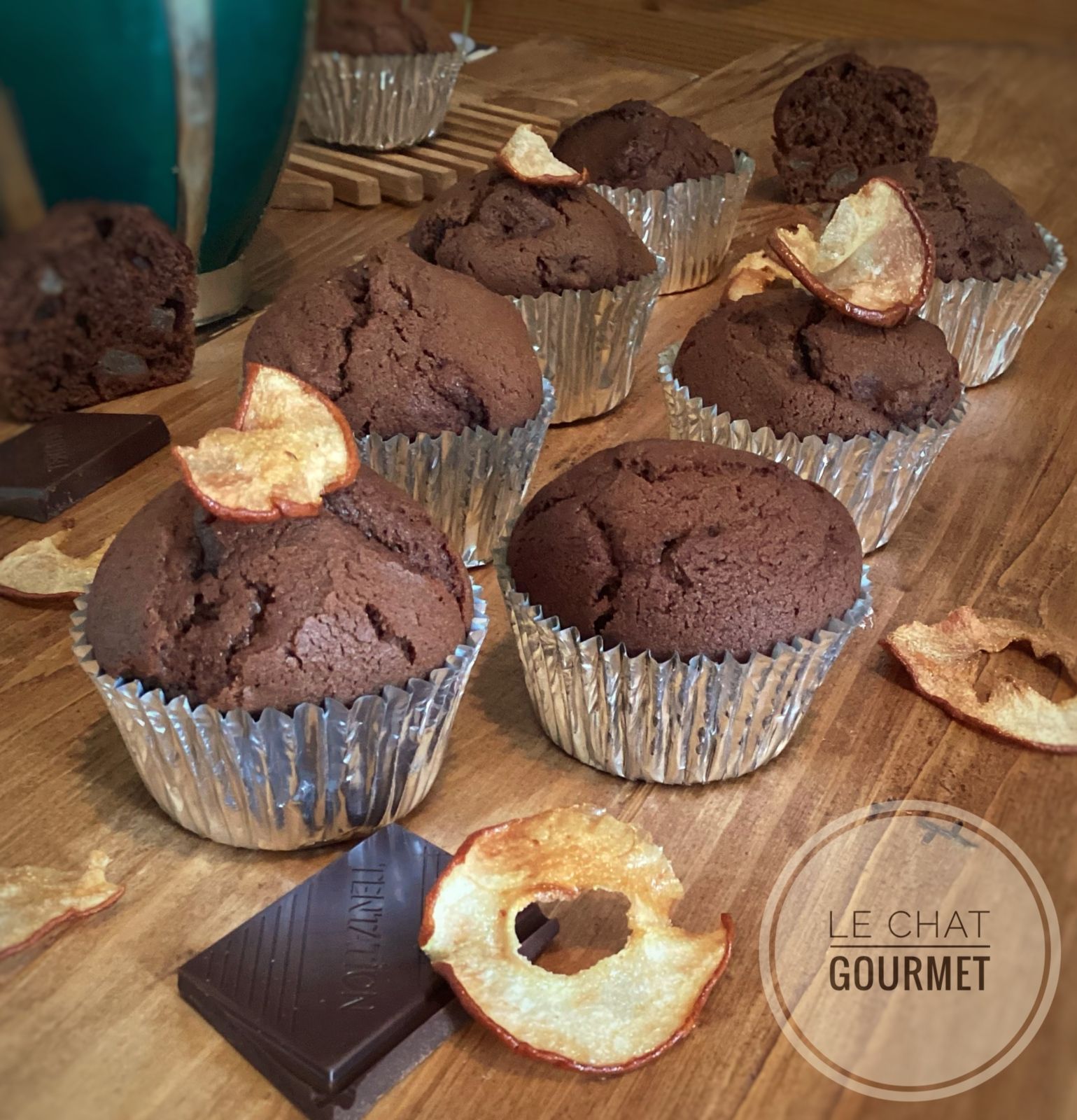 Muffins au chocolat et aux poires