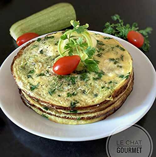 Mini-omelettes aux courgettes, coriandre et chèvre 