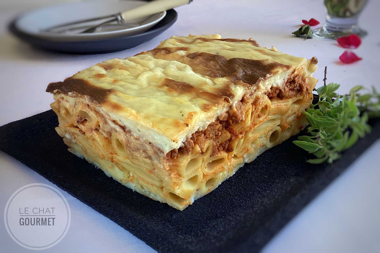 Pastitsio - Gratin grec de pâtes, bœuf et béchamel 