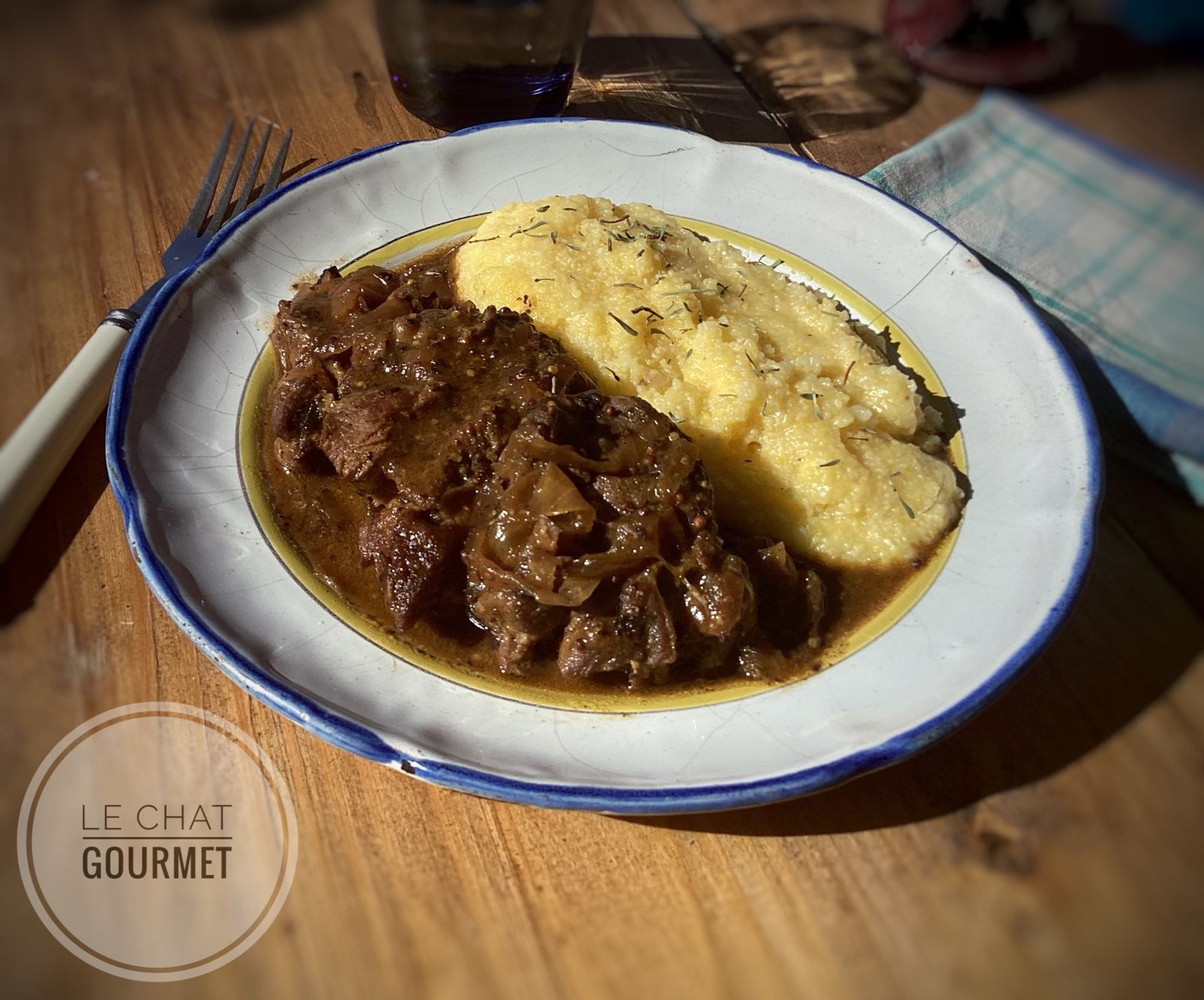 Poulet sauce au jus de pomme et moutarde à l’ancienne