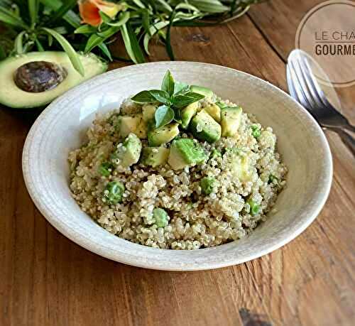 Salade de quinoa aux petits pois et avocat 