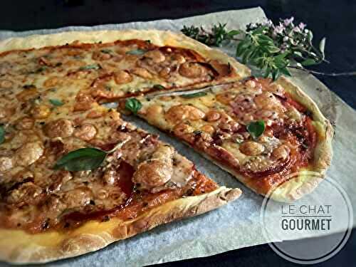 Pizza au chorizo et mozzarella 